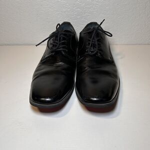 Giorgio Brutini Size 11M Men's Black Lace Up Oxford Style Red Bottom Dress Shoes